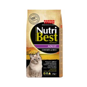 Pienso para gatos adultos de arroz y pollo Nutribest Picart