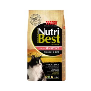 Pienso para gatos adultos sensitive de arroz y salmón Nutribest Picart