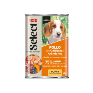Picart Select Puppy húmedo de pollo con calabaza y arándanos para perros
