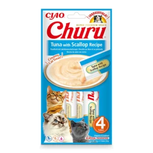 INABA Churu atún con vieira para gatos 4 × 14 g