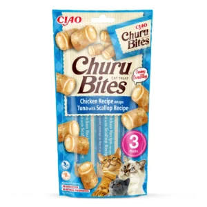 INABA Churu Bites pollo, atún y vieira para gatos 3 × 10 g