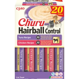 INABA Churu Hairball Control atún y pollo para gatos 20 × 14 g