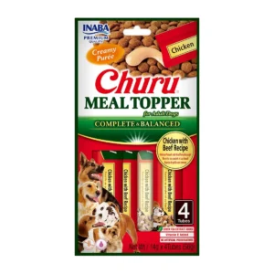 INABA Churu Meal Topper pollo con buey para perros 4 × 14 g