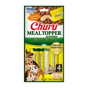INABA Churu Meal Topper pollo con calabaza para perros 4 × 14 g