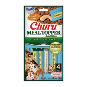 INABA Churu Meal Topper pollo con queso para perros 4 × 14 g