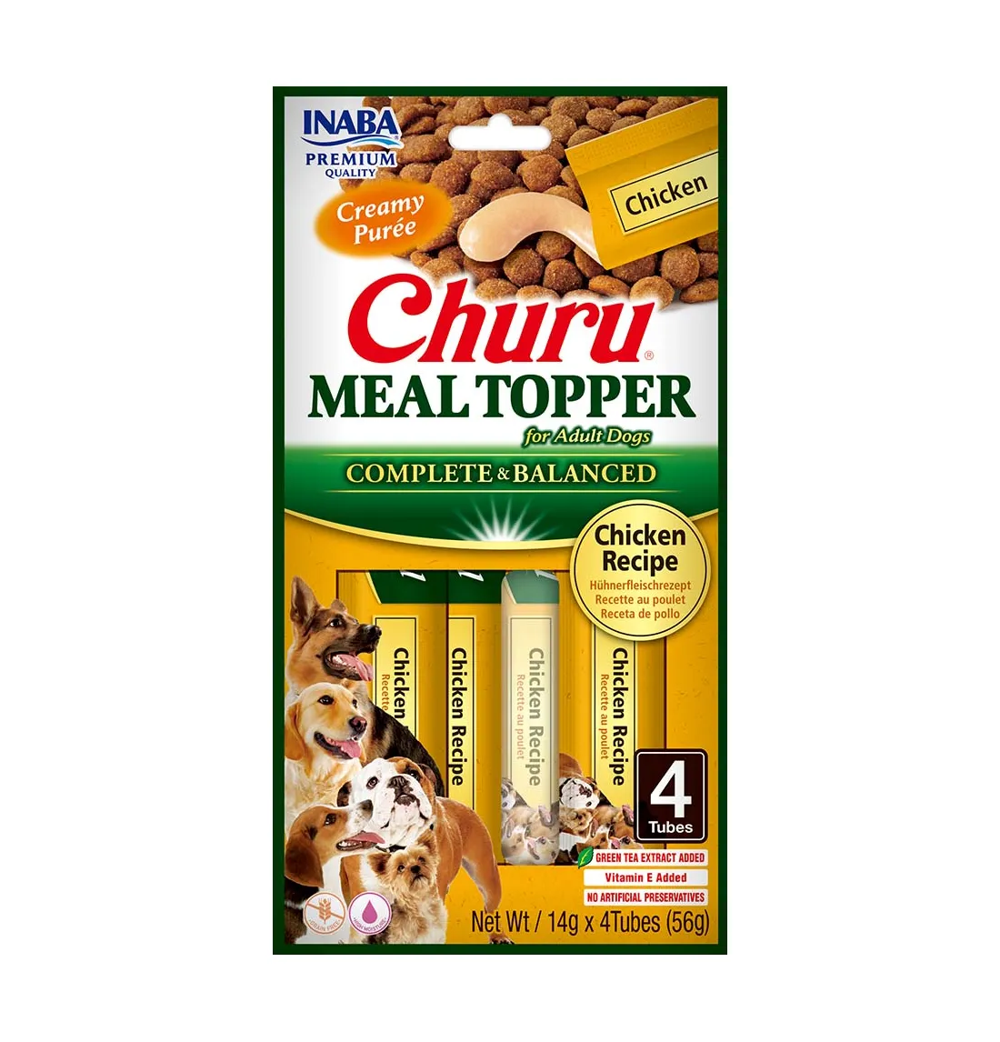 INABA Churu Meal Topper pollo para perros 4 × 14 g