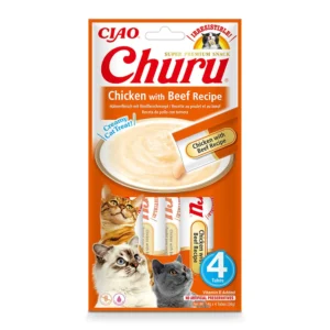 INABA Churu pollo con buey para gatos 4 × 14 g