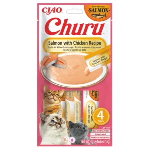 INABA Churu salmón con pollo para gatos 4 × 14 g