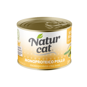 Naturcat Pollo, lata individual de 200 g; venta en pack de 6 latas